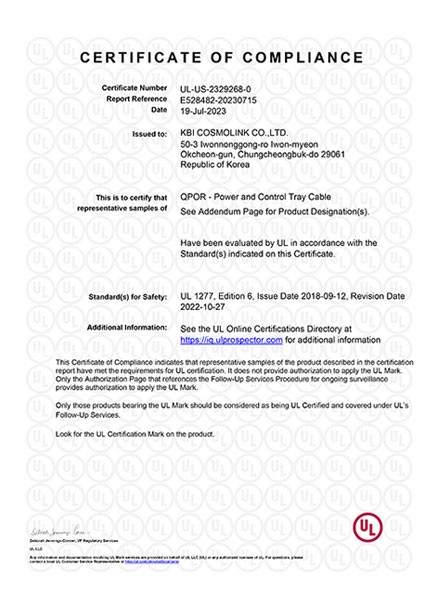 UL CERTIFICATE_E528482-20230715_UL1277_TC-ER