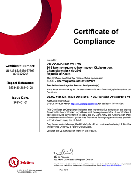 UL CERTIFICATE_E528480-20240108_UL83_THWN-2_20250131