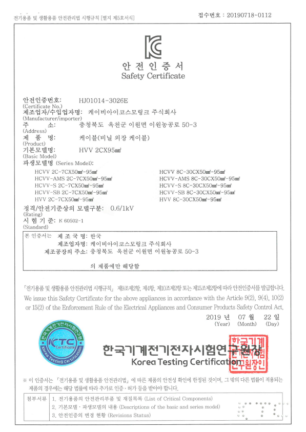 0.6/1kV HVV 2C*95㎟